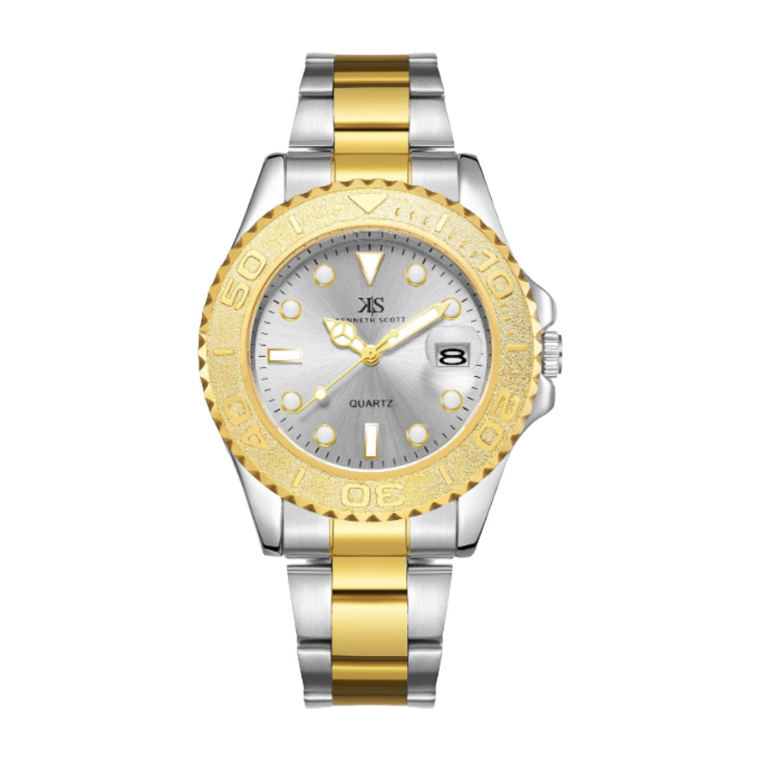 Kenneth Scott Men’s Analog Tonneau Dial Watch, K23022 Series