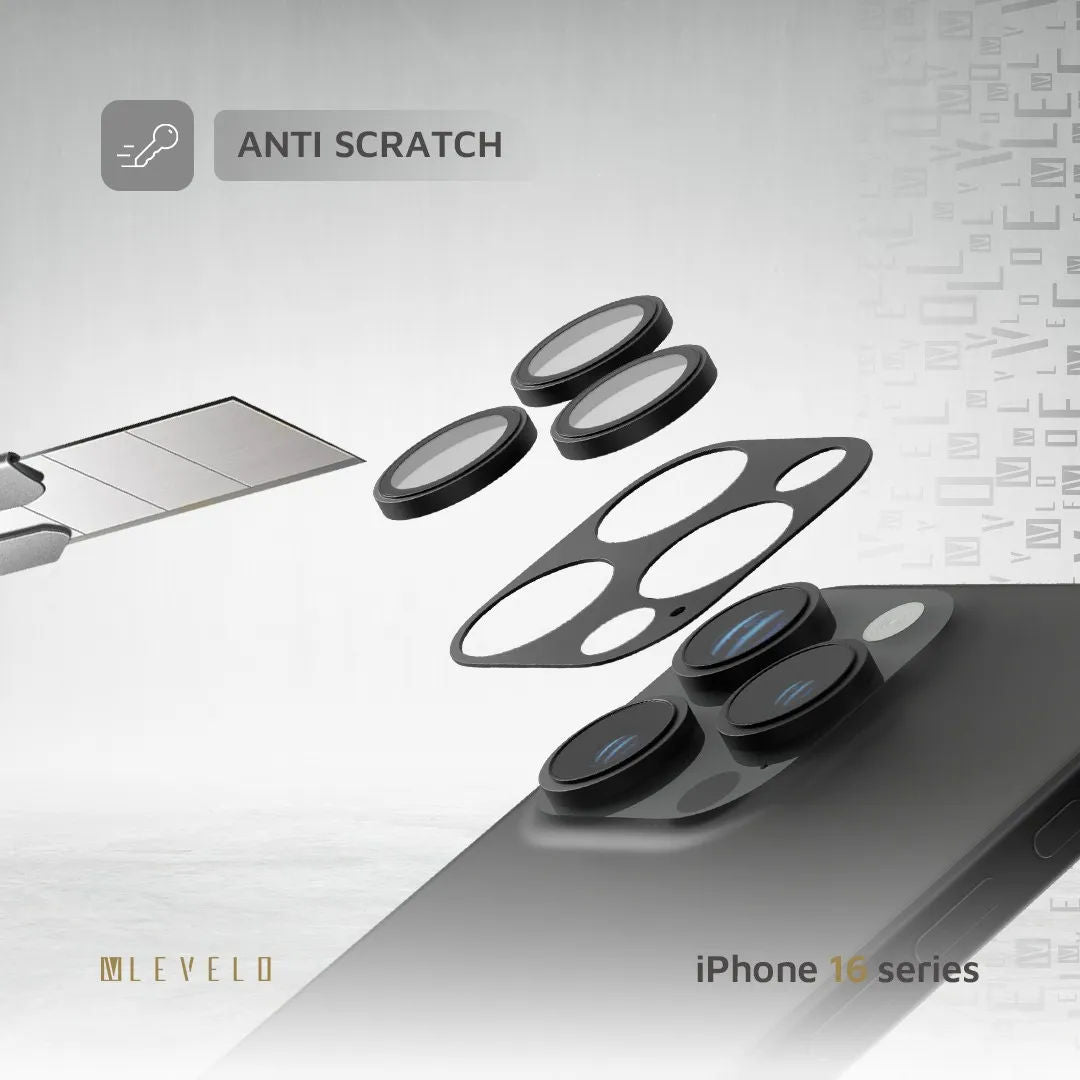 Levelo Trio Pro Camera Lens Protector For iPhone 16 Pro & Pro Max