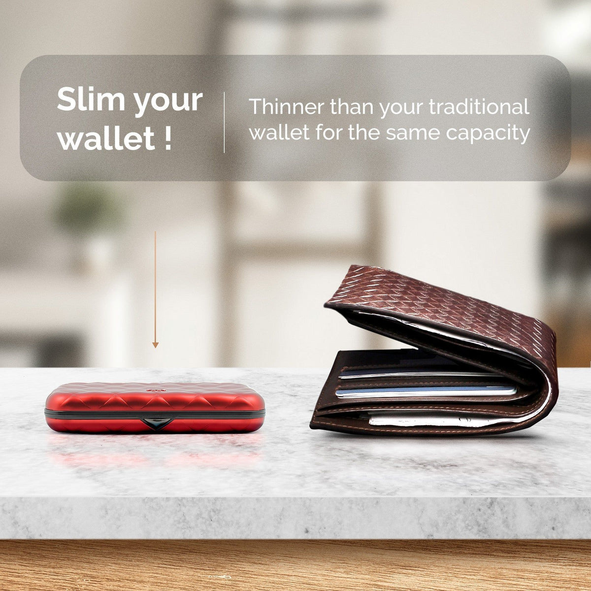 Ogon Helsinki Ladies Wallet Small Case Card Holder, Red