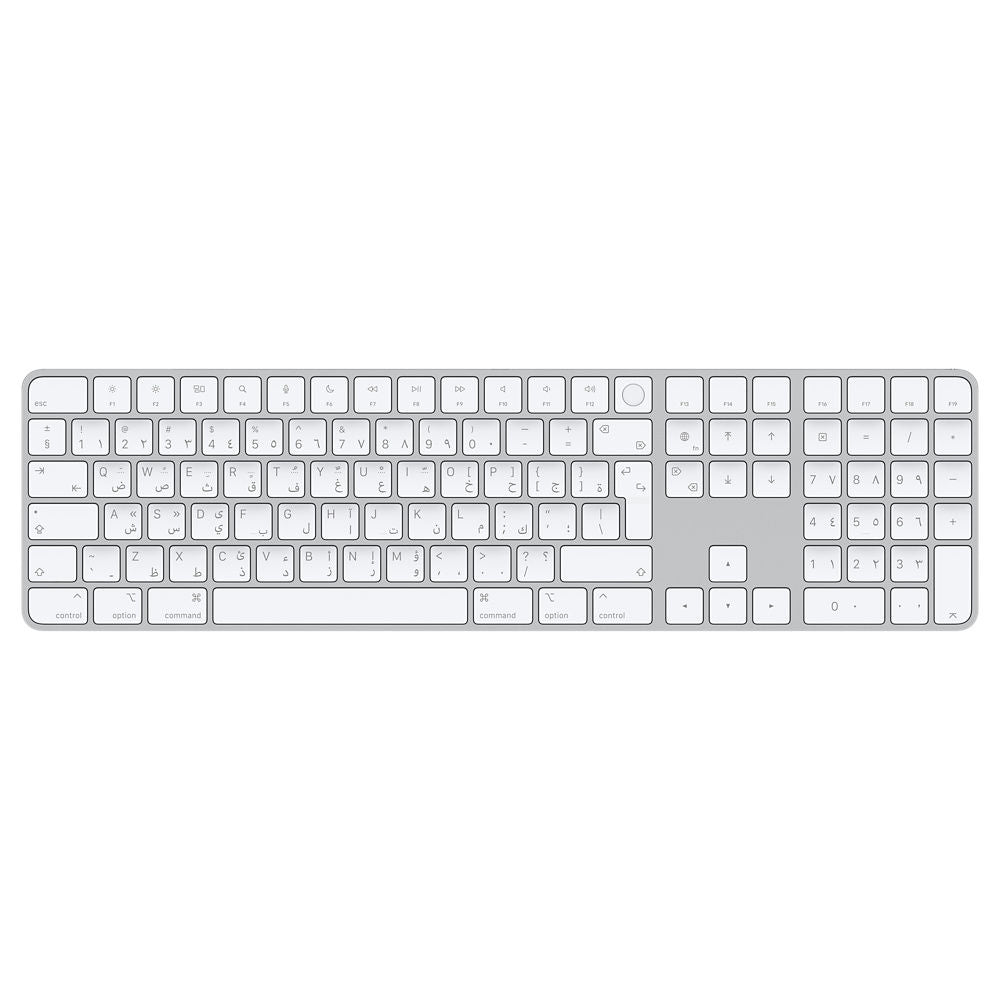 Apple Magic Keyboard with Touch ID & Numeric Keypad-Arabic, Model MK2C3
