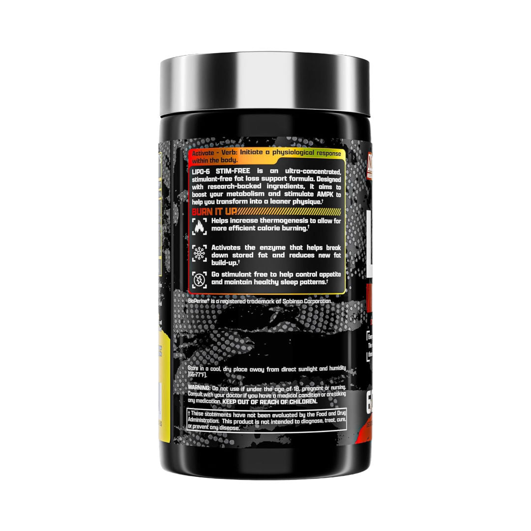 Nutrex Research Lipo-6 Stim-Free, 60 Capsules Stimulant-Free Fat Burner