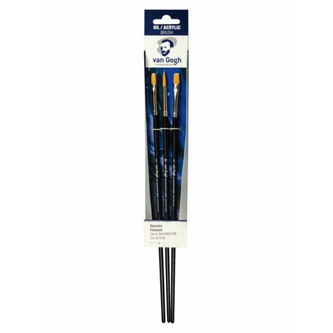 Van Gogh Oil & Acrylic Paint Brush Set, 3 pieces