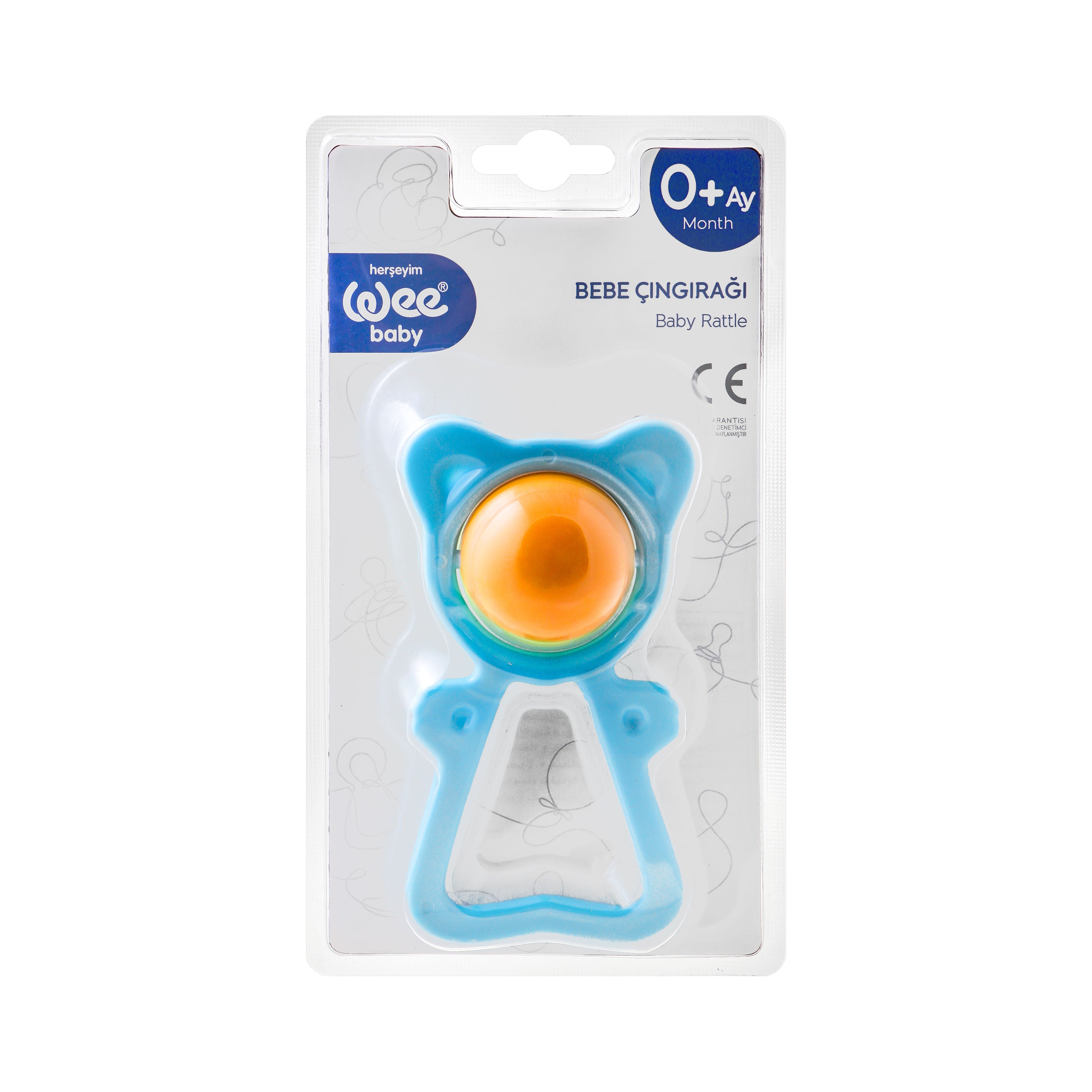 Weebaby Baby Rattle, Blue, 202