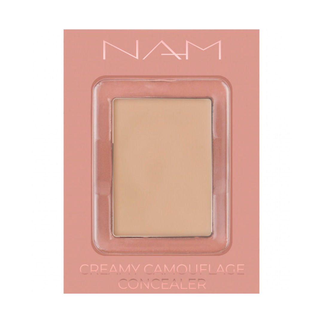 NAM Creamy Camouflage Concealer No2, Vanilla, High-Coverage Cream Concealer Refill