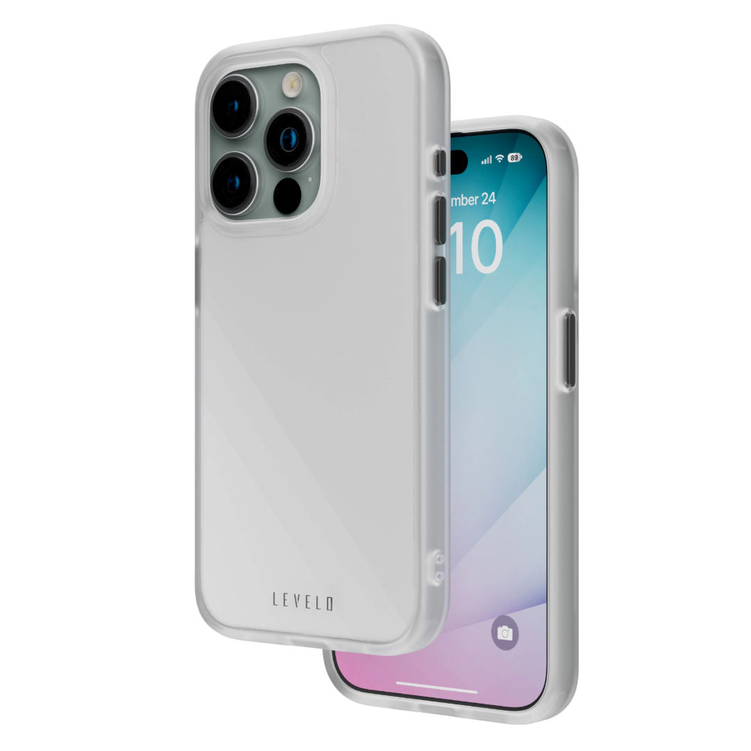 Levelo Solo Case For iPhone 15 Pro/15 Pro Max, Clearview Technology, Hybrid Construction