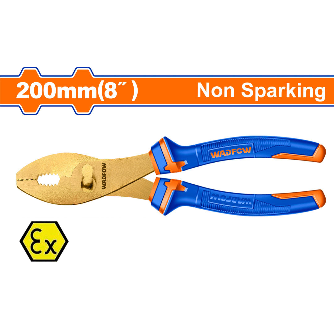 WADFOW Non-Sparking Slip Joint Pliers 8" (200mm), Adjustable Design