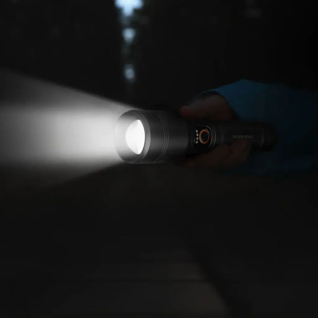 Porodo Lifestyle Lumalite 150 Rechargeable Flashlight, Gray