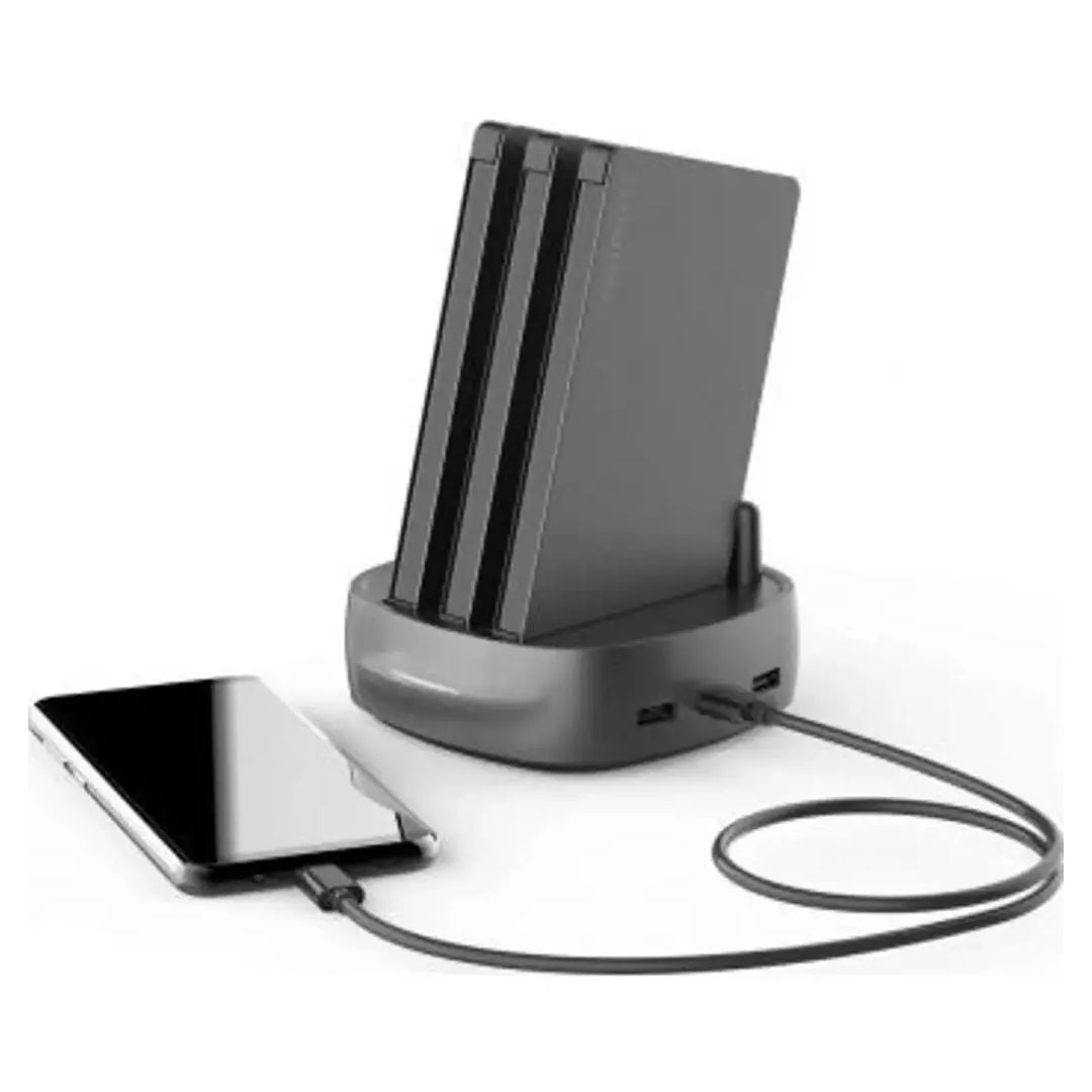 Powerology Portable Power Station 8000mAh 3-in-1 Charging Hub with 3 Batteries & 6 Ports