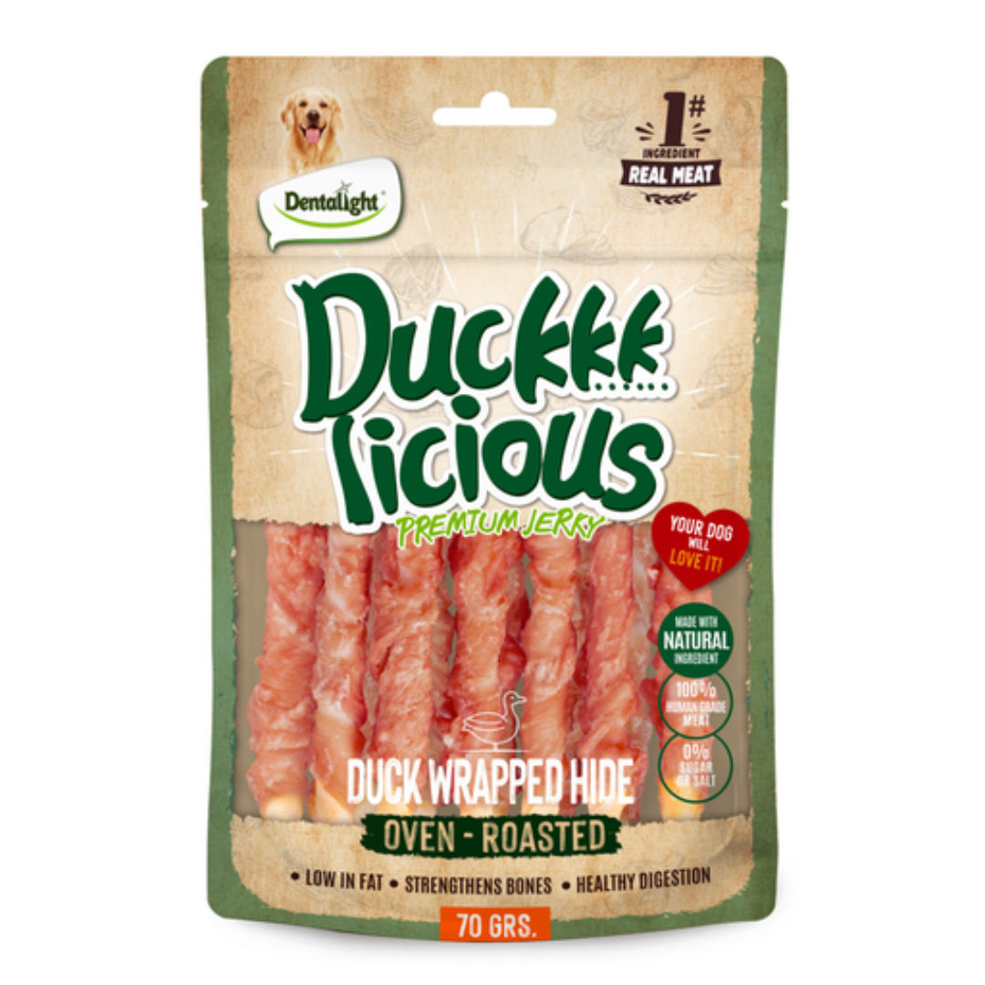 Dentalight Duckki Licious Jerky Treats For Dogs, 70gm