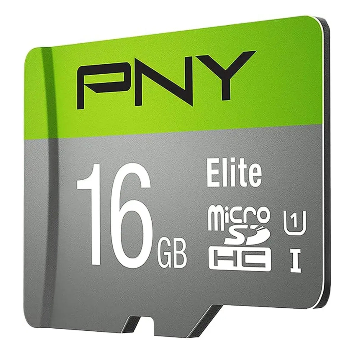 PNY Elite microSDHC UHS-I Memory Card with SD Adapter, Up to 100MB/s, Class 10