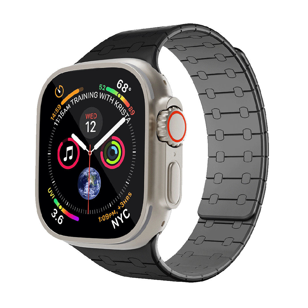 Levelo RoyalLink Silicone Watch Strap For Apple Watch 49MM