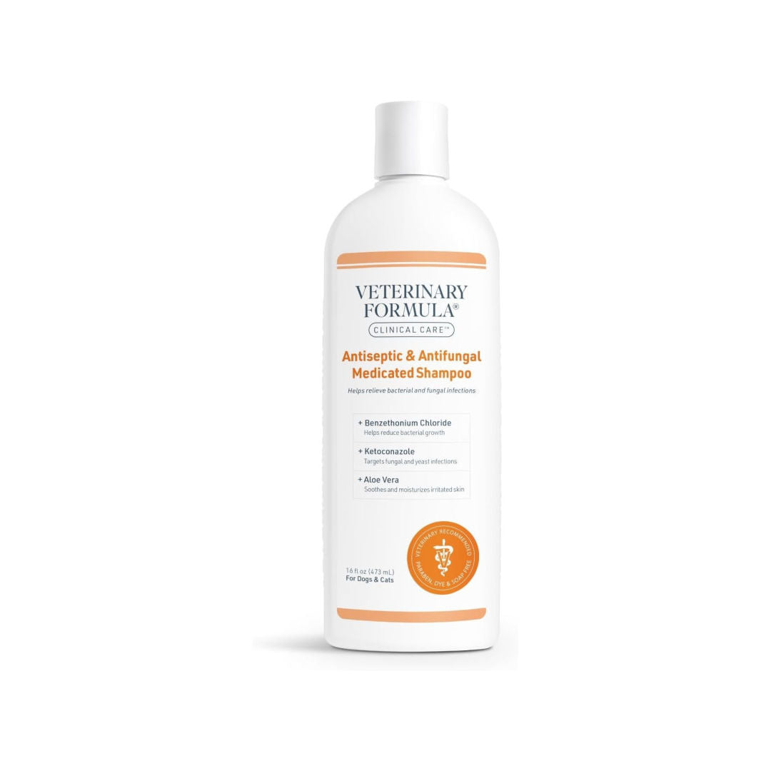 Synergy Labs Veterinary Formula Clinical Care Antiseptic & Antifungal Medicated Shampoo For Dogs & Cats, 473ml