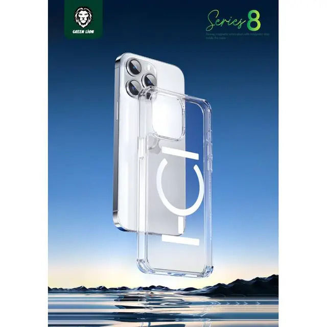 Series 8 Transparent Case with Strong Magnetic Adsorption Strip iPhone 14 Pro - Clear