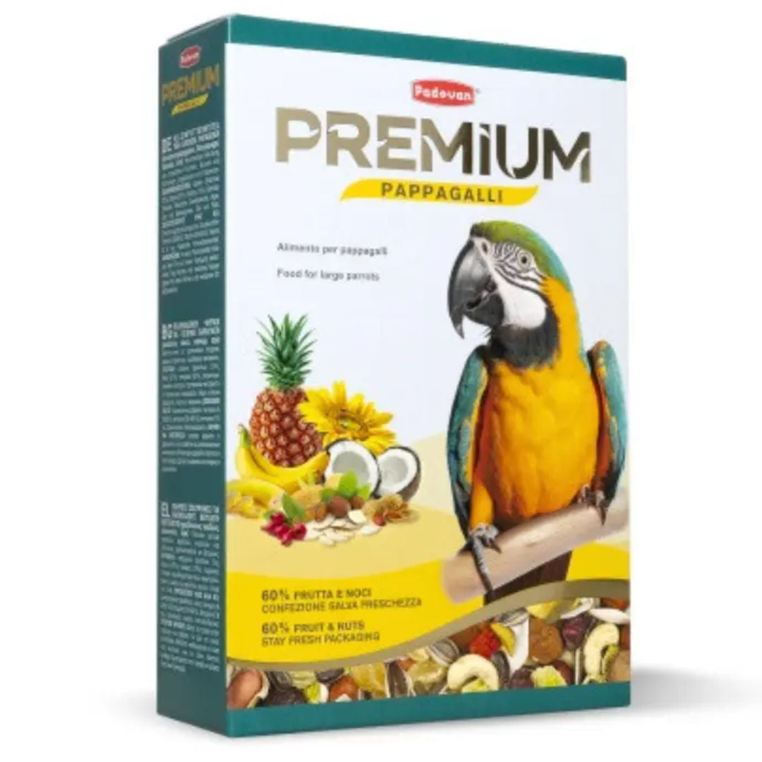 Padovan Premium Pappagalli Complete Feed for Large Parrots, 500g