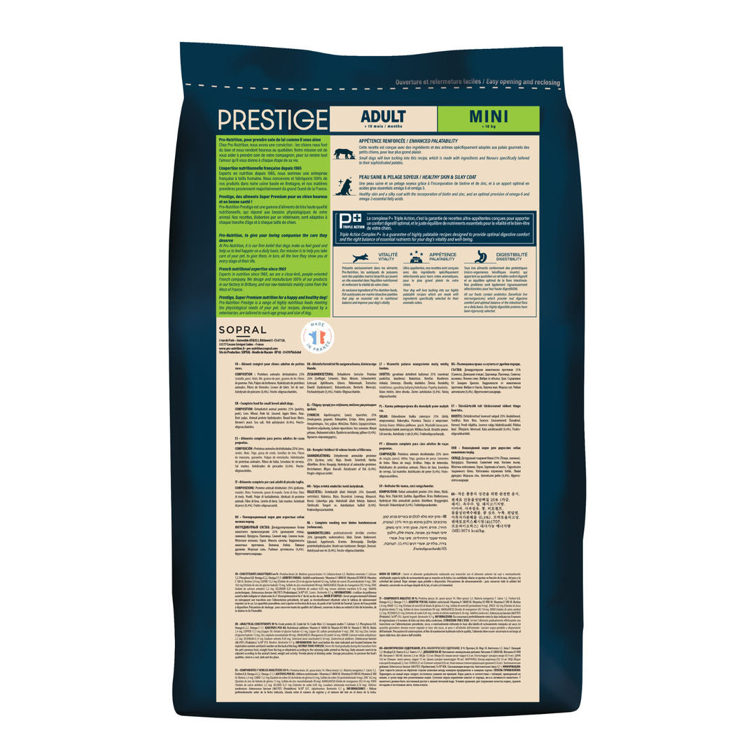 Pro-Nutrition Prestige Palatability Mini Dry Dog Food
