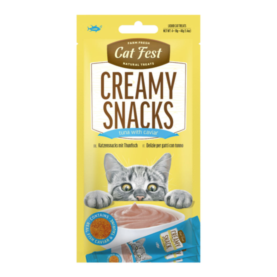 Cat Fest Creamy Snacks With Caviar 4x10gm