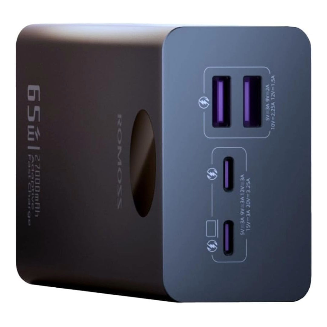 Romoss Pro 65W 27000mAh Power Bank, Black, PEA27SPro