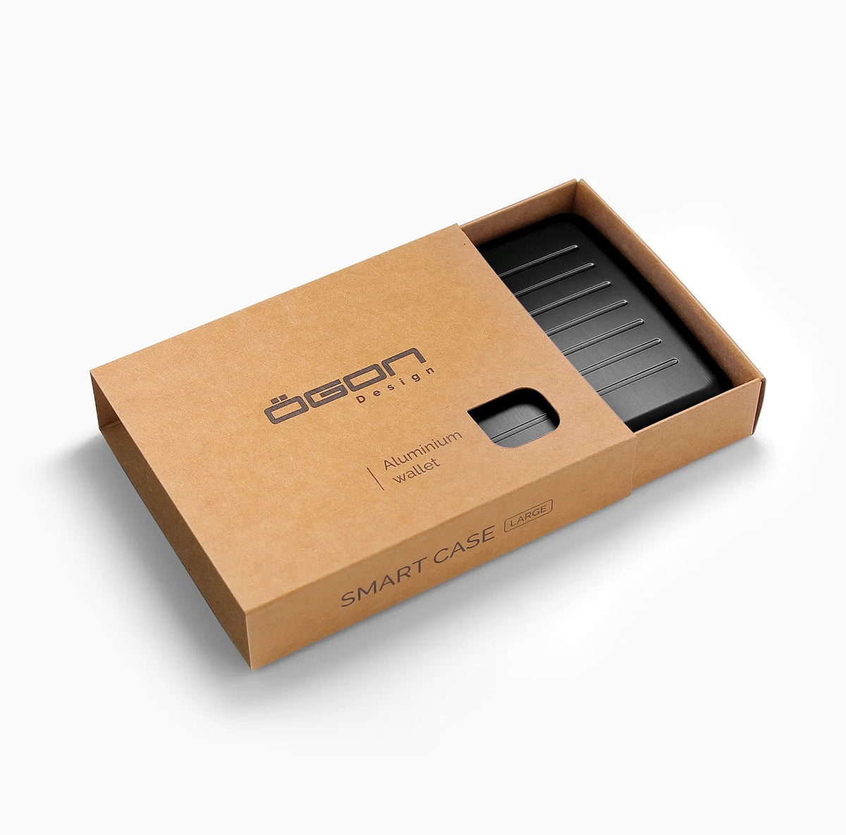 Ogon Aluminum Wallet Large Case V2, Opium Black