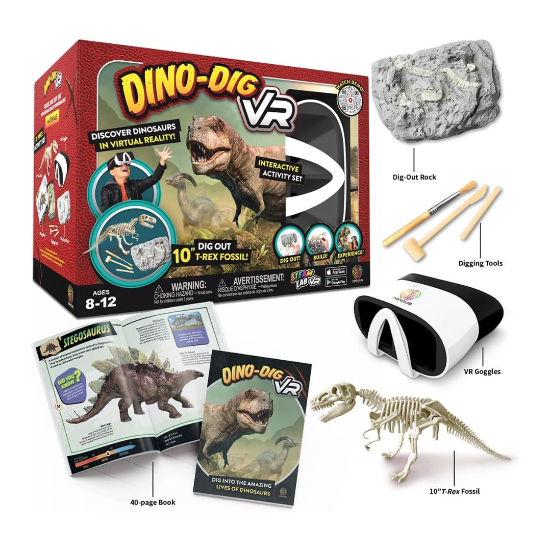 Abacus VR Dino-Dig STEAM Interactive Activity Set, 8+ Years