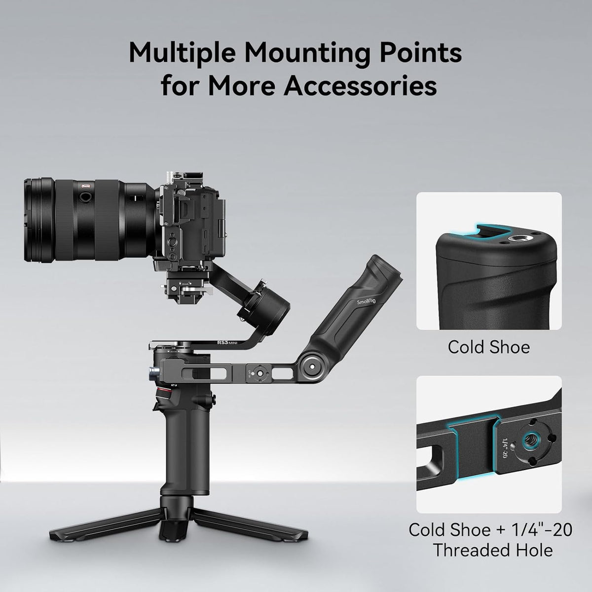 SmallRig Ergonomic Sling Handle for DJI RS 3 Mini and RS 4 Mini Gimbals, Rosette Joint, 4197B
