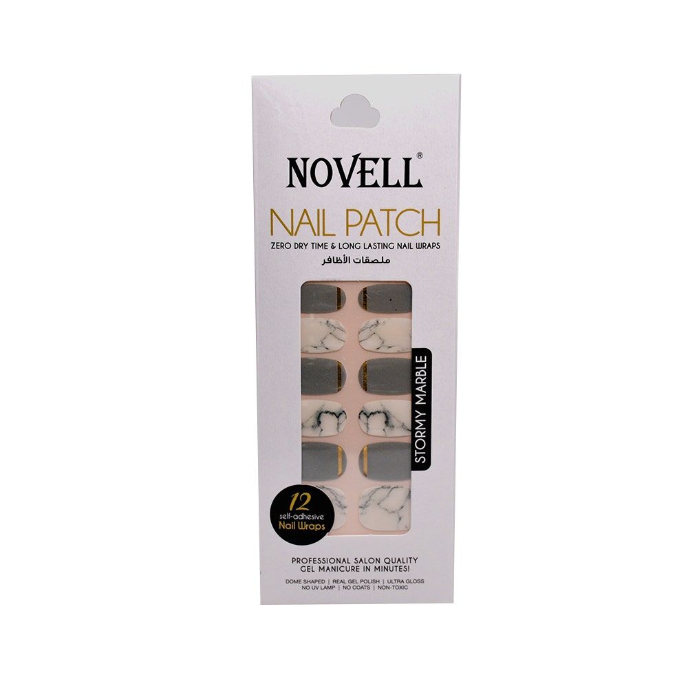 Novell Self-Adhesive Nail Patch, 12 Pieces