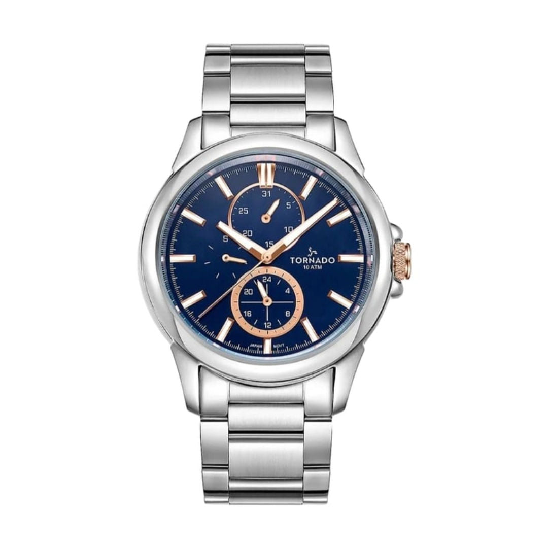 TORNADO Celestia Elite Men's Japanese Quartz Stainless Steel Watch, T6107 Series