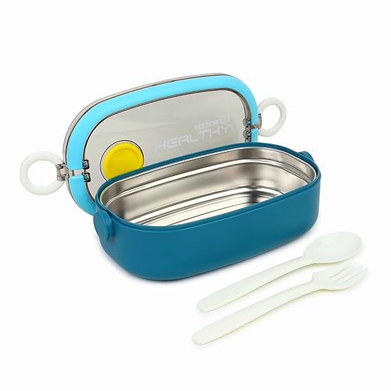 Twisoo Stainless Steel Lunch Box With Cutlery Set, Leakproof, Multi-Compartment, Assorted Colors, LBS-005