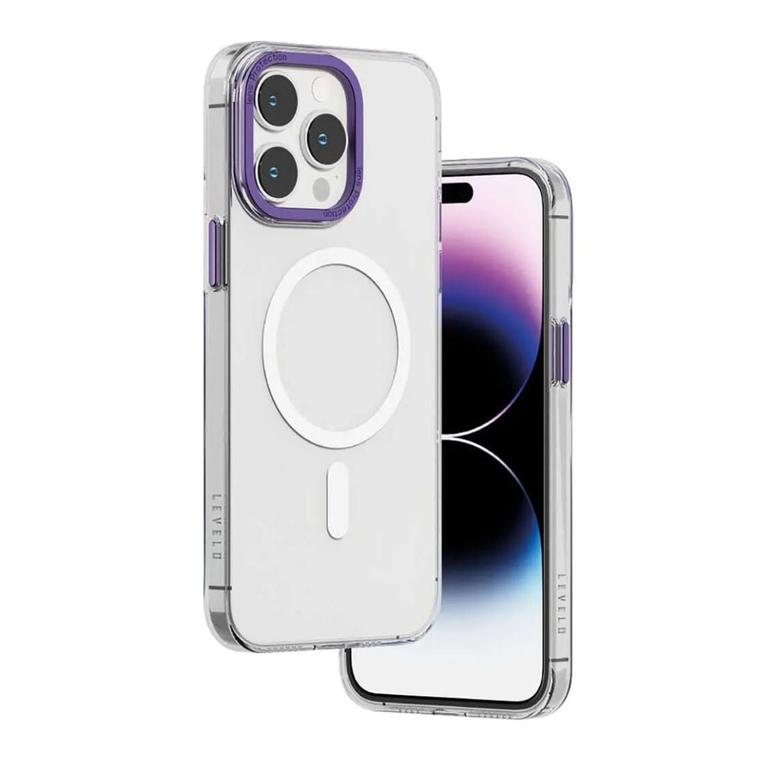 Levelo MagSafe Sensa Clear Back Case For iPhone 14 Series