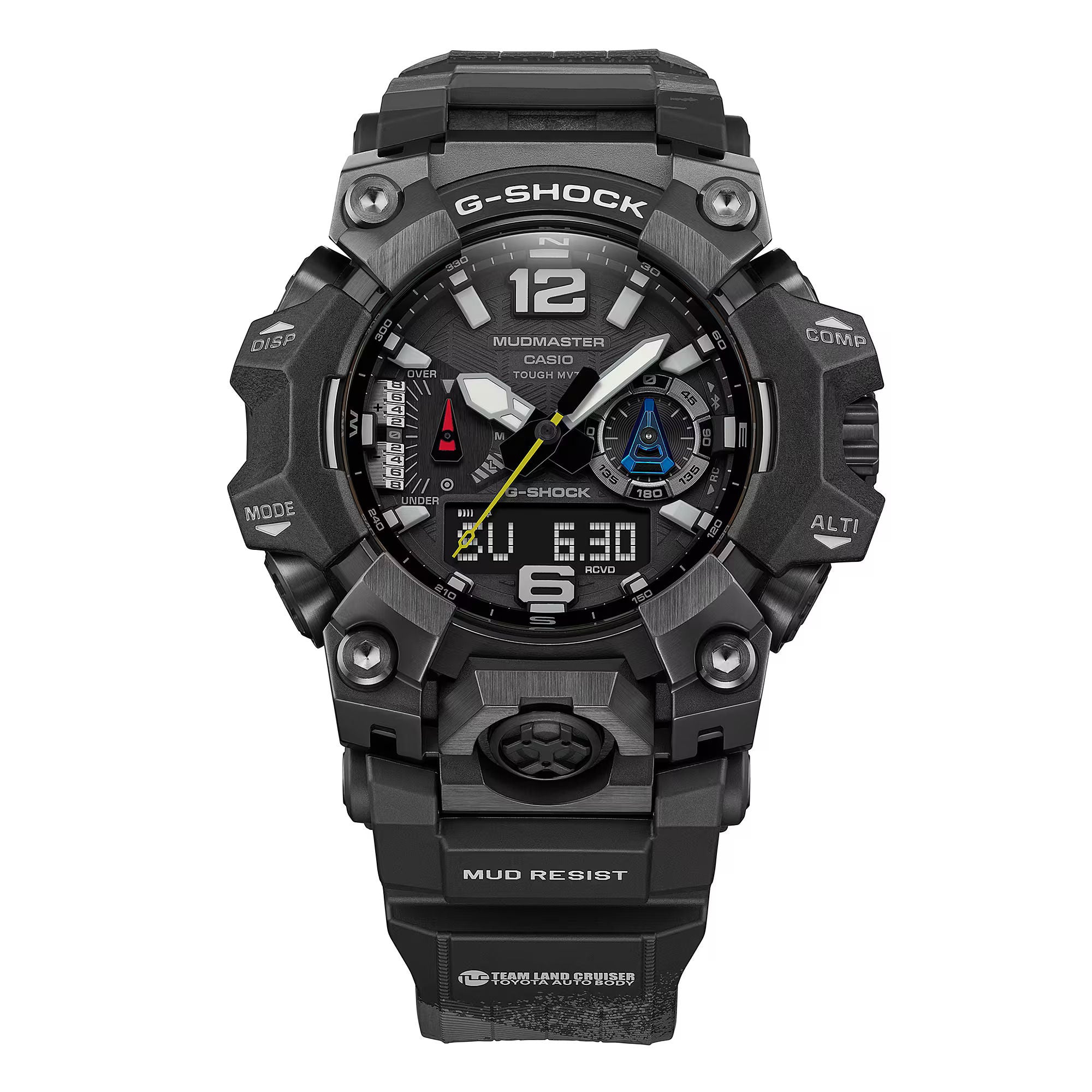 Casio G-SHOCK Master of G MUDMASTER GWG-B1000TLC-1A, Team Land Cruiser Toyota Auto Body Limited Edition Bluetooth Tough Solar Triple Sensor Watch