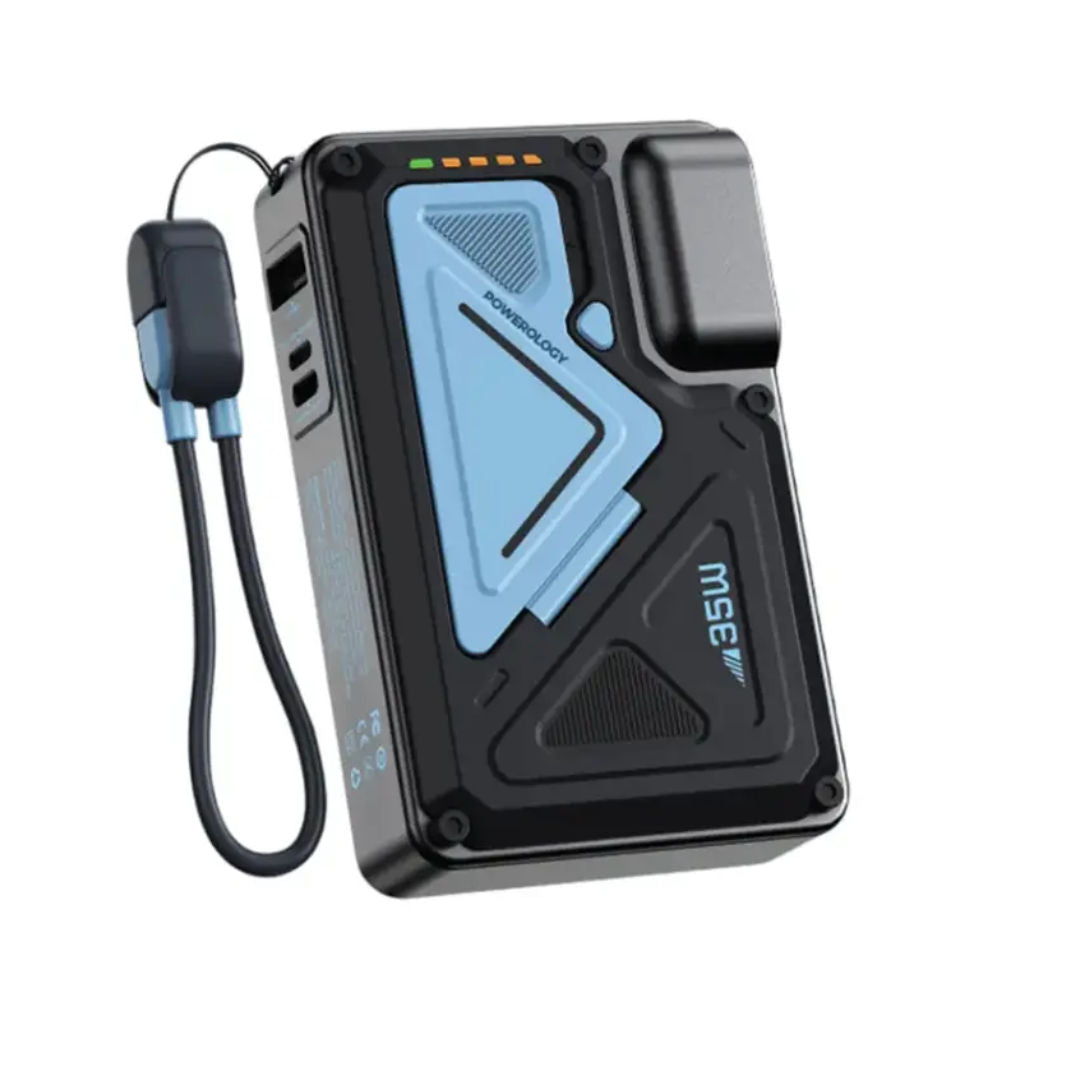 Powerology 10000mAh Wall Charger MagSafe Power Bank, Lightning Input/Output