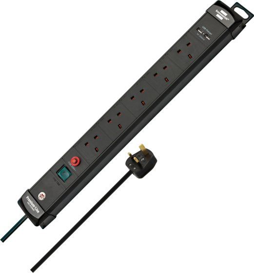 BRENNENSTUHL 1951153600 PREMIUM EXTENSION 5WAY 3MTR 2USB