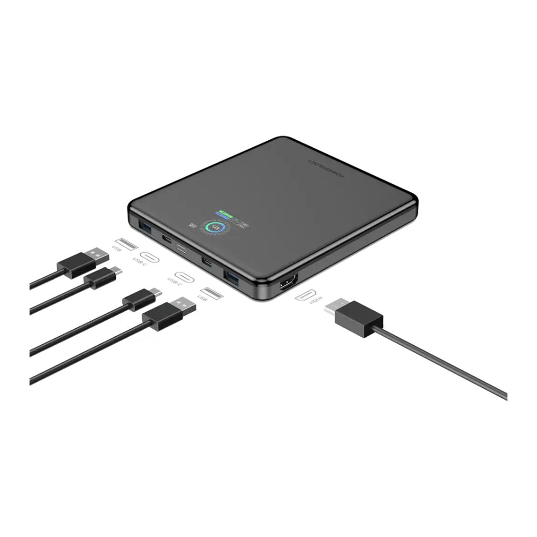 Powerology VoltStream 20000mAh Power Bank, Black