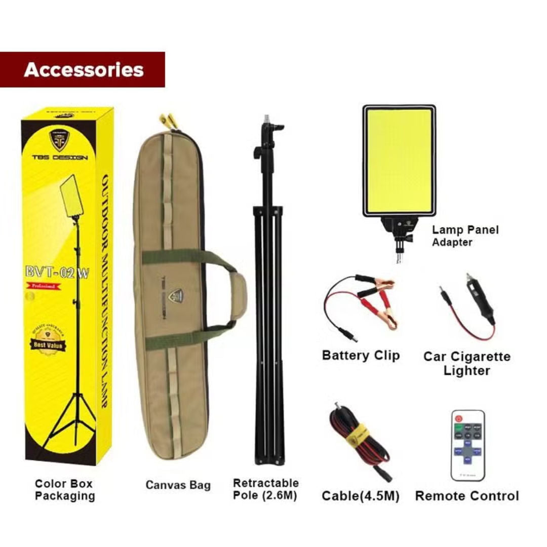 TBS Design BVT-02 W Outdoor Multifunction Telescopic LED Camping Light with Tripod Stand