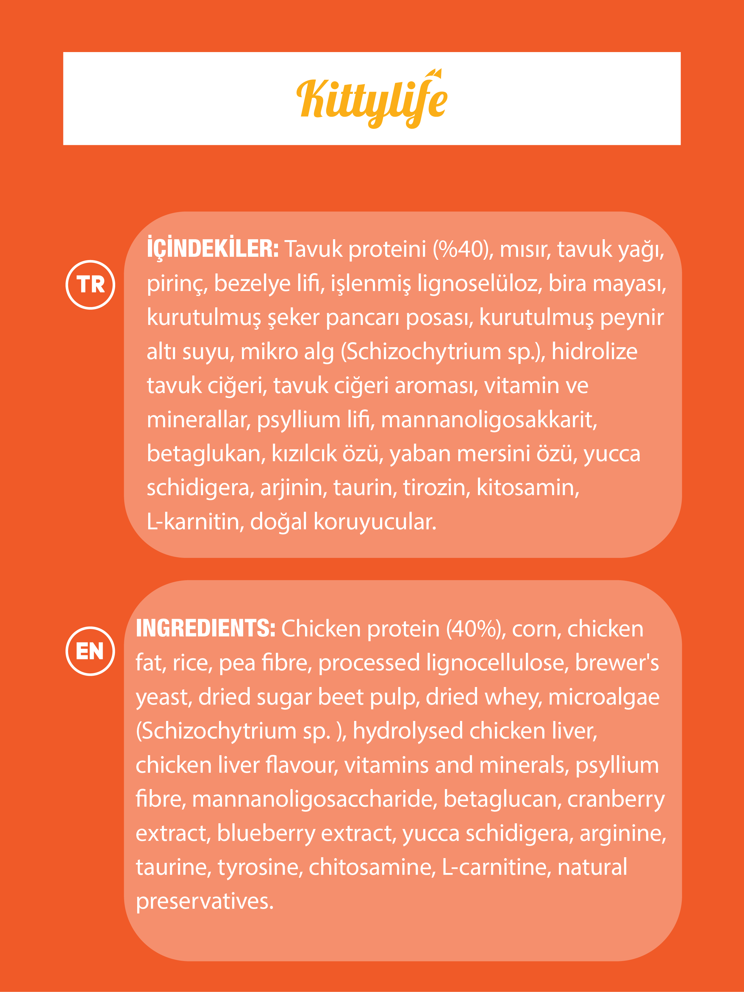 KittyLife Premium Sterilised Adult Dry Cat Food with Chicken, Weight Control, Immune Support & Digestive Care