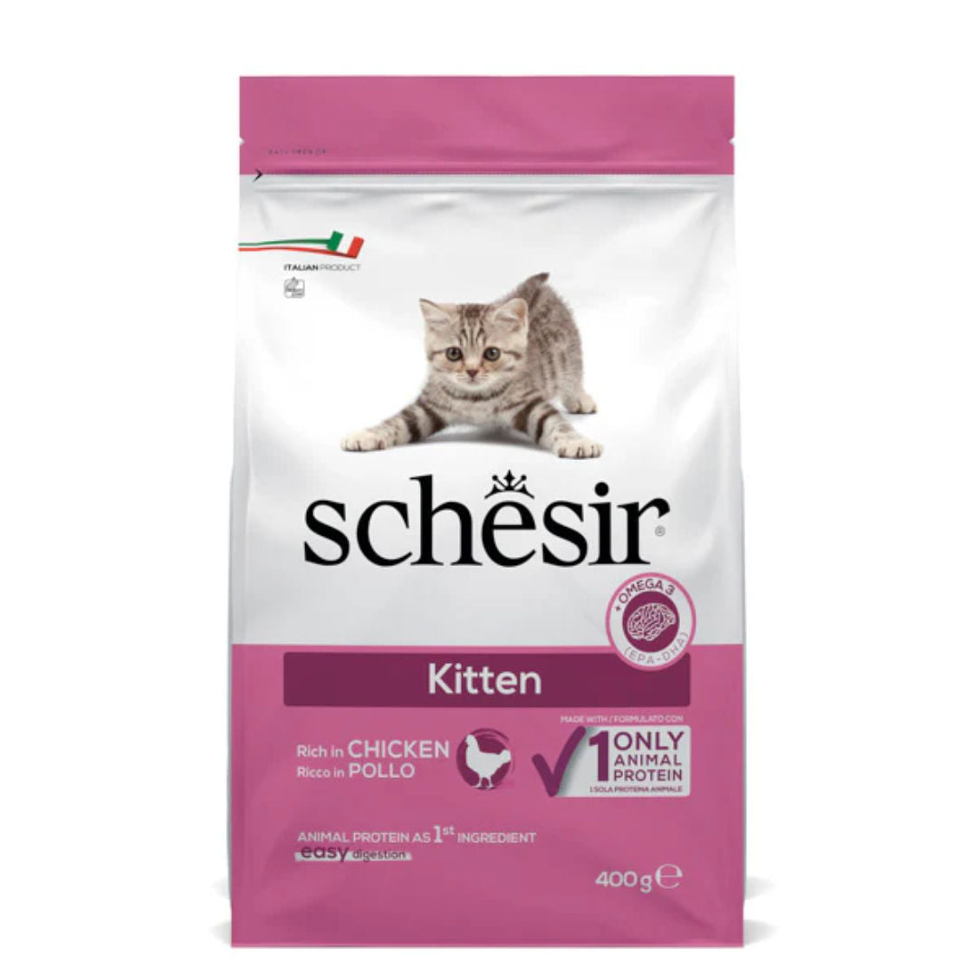 Schesir Kitten Rich in Chicken Dry Food For Kittens, 400gm
