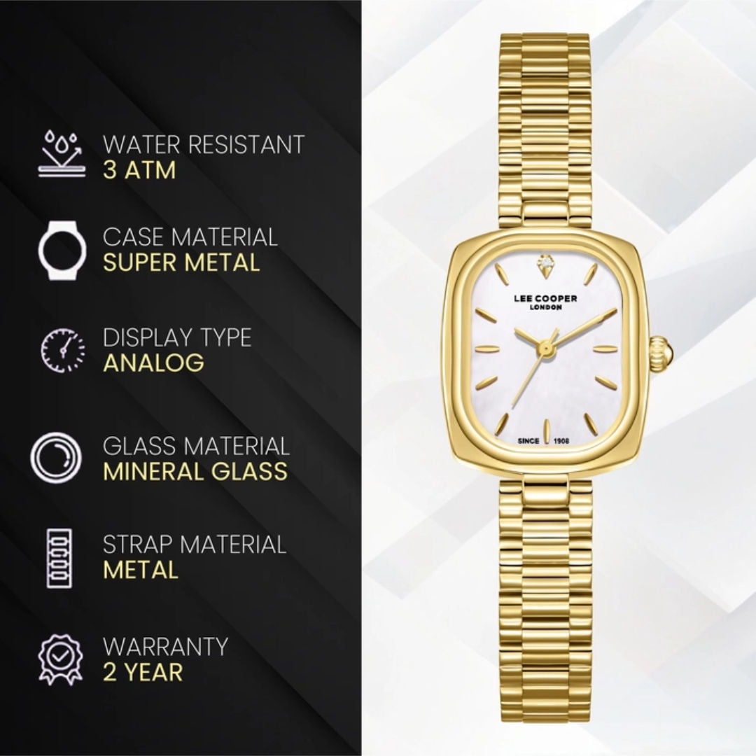 Lee Cooper Women's Super Metal Case Watch, LC08347 Series