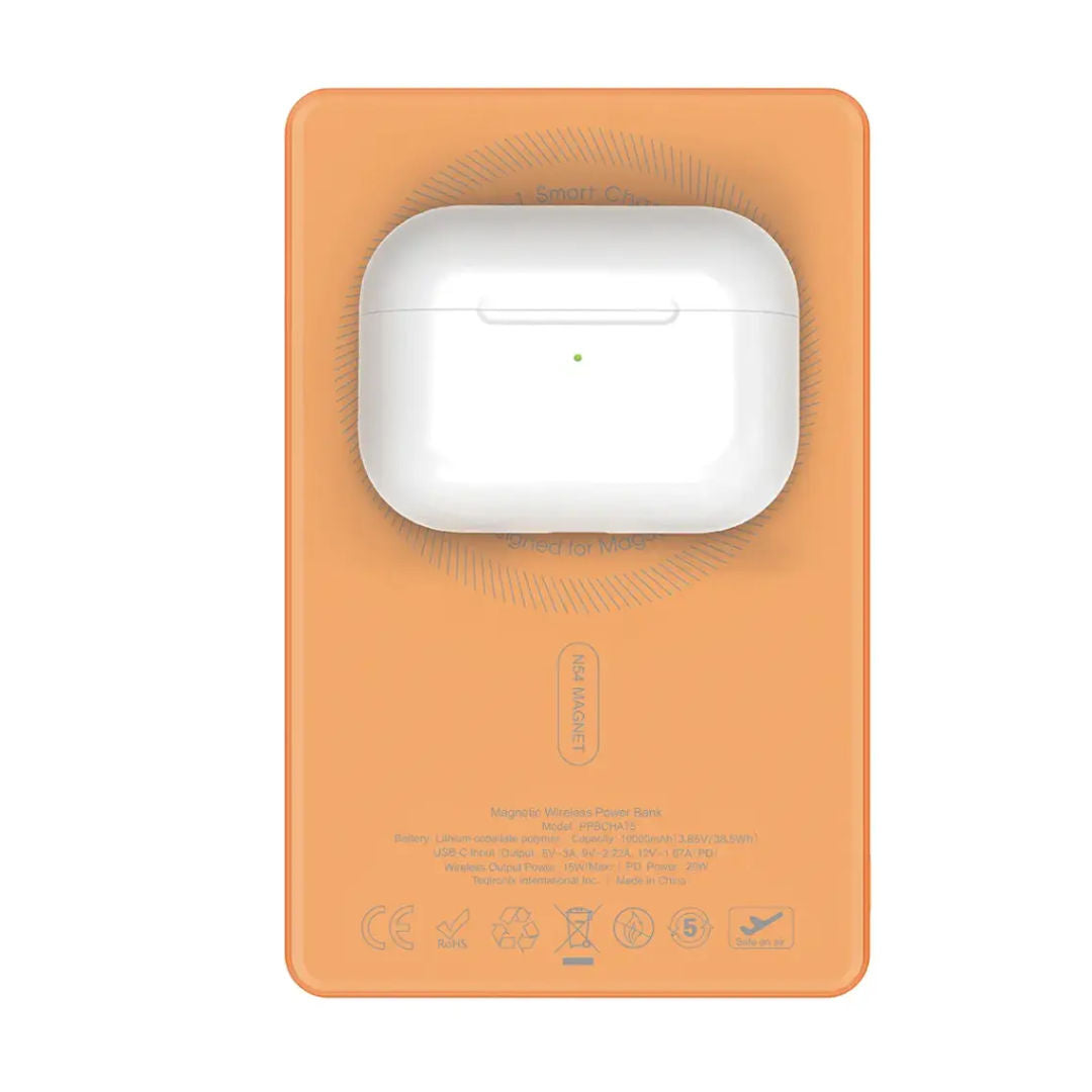 Powerology MagVolt 10000mAh Magnetic Power Bank, Ultra-Slim Design