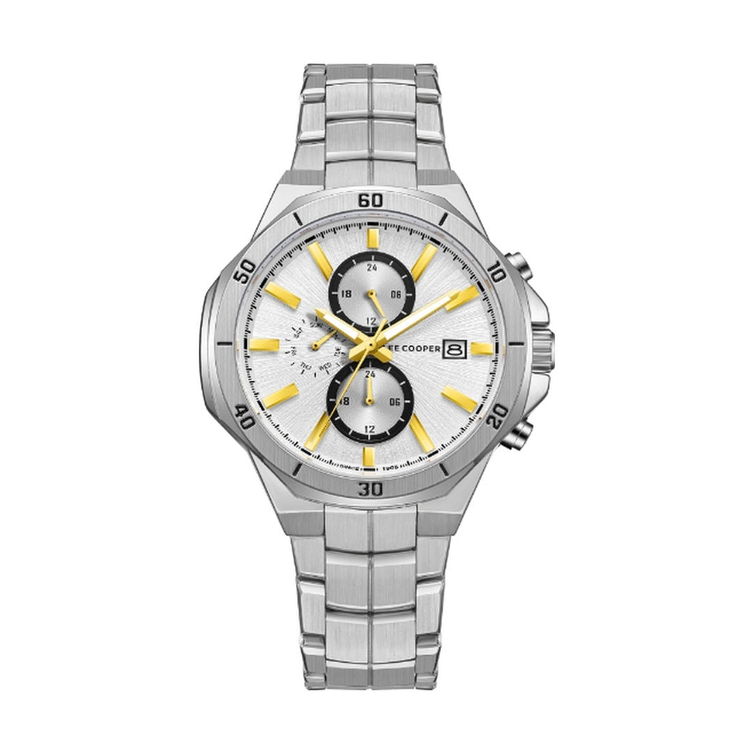 Lee Cooper Men's MultiFunction Silver Dial Watch, LC08087.330