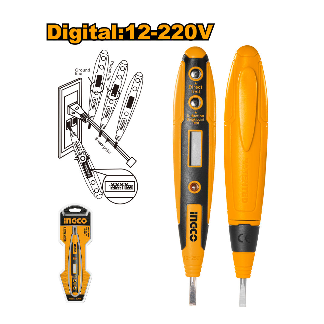 INGCO Voltage tester, 135x23x17 mm