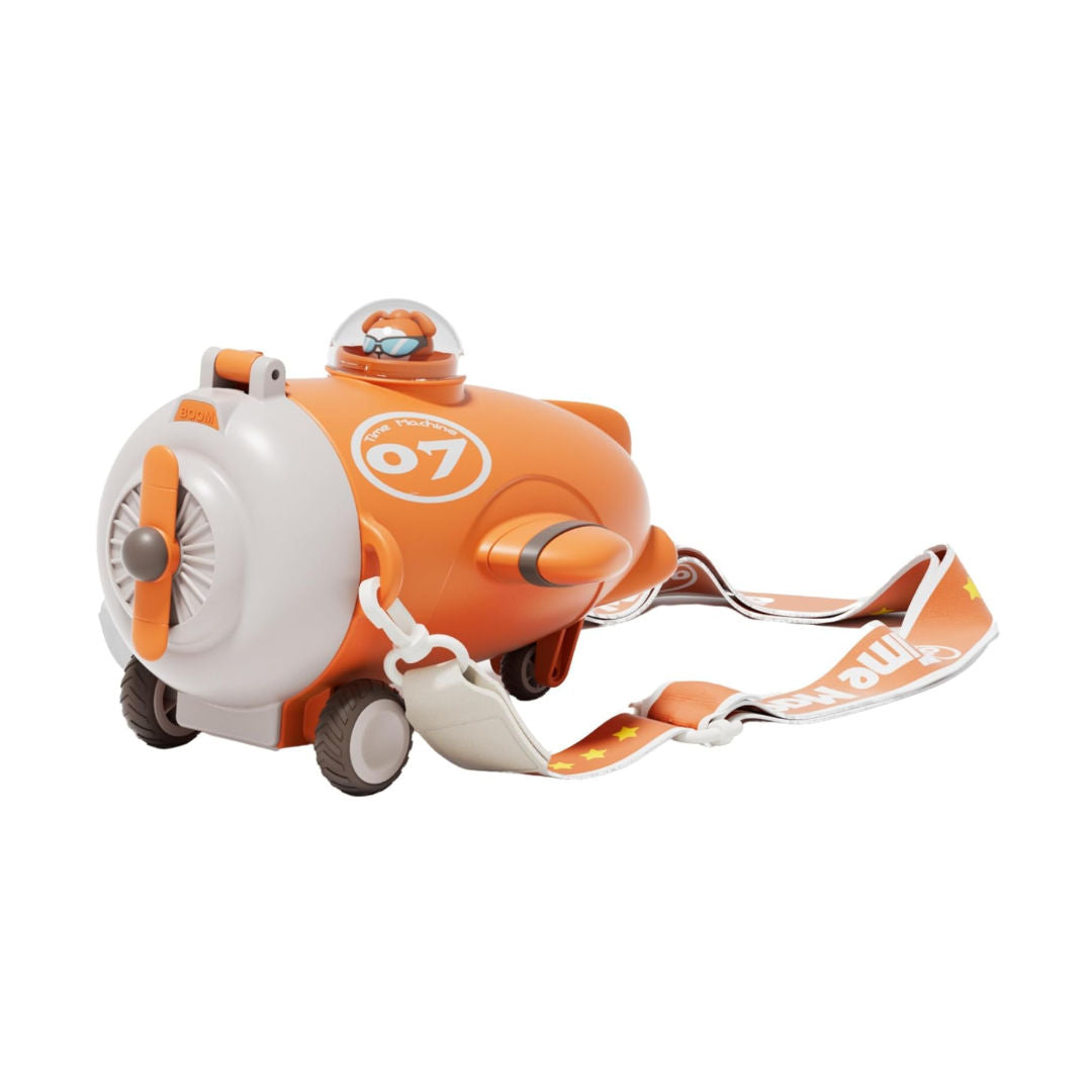 Twisoo Kids Water Bottle, BPA-Free Plastic Bottle With Plane Design, Leakproof & Portable, 400ml, MIN-008