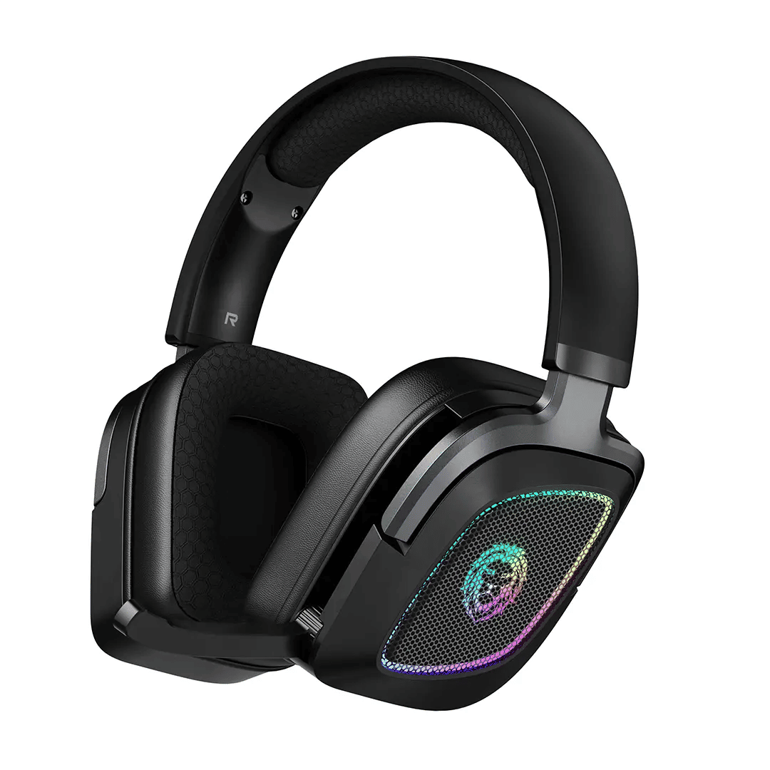 Green Lion Battle Wireless Gaming Headphones - Black