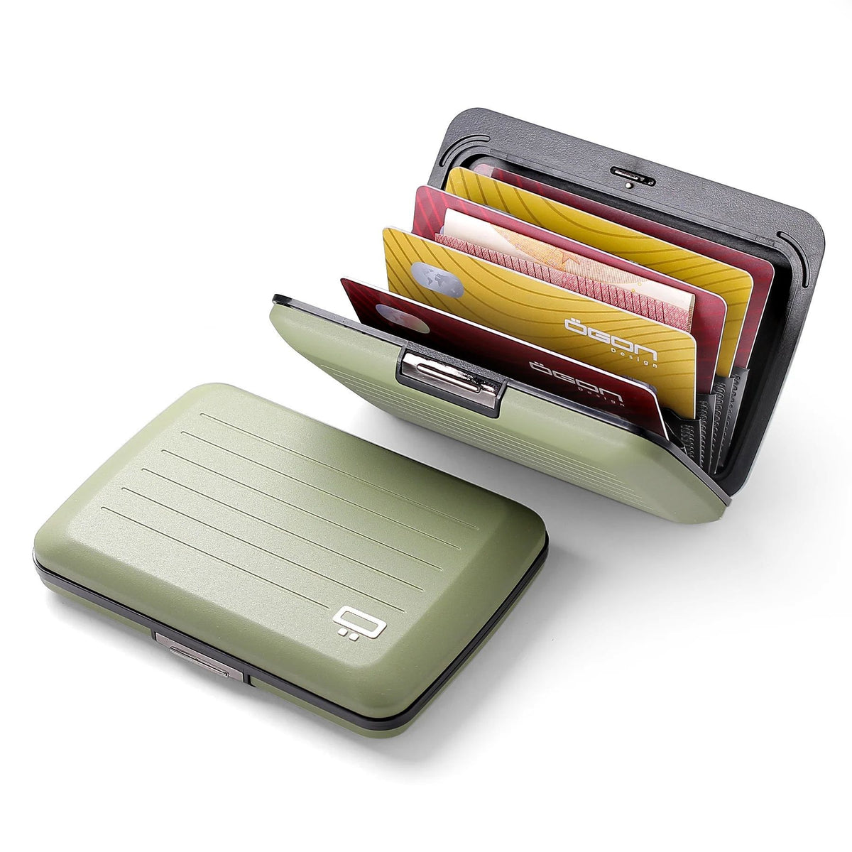 Ogon Oslo Aluminum Wallet Small Case Card Holder V2, Cactus Green