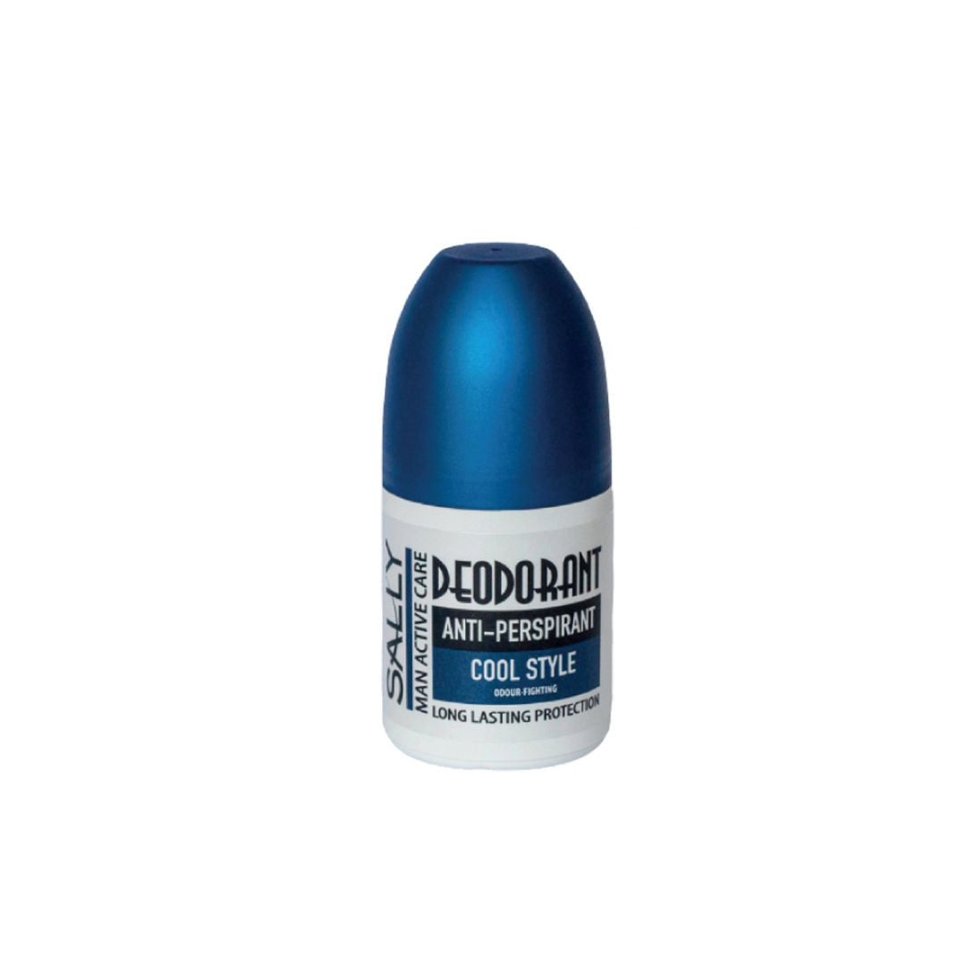 Sally Roll-On Deodorant for Men Anti-Perspirant & Odor Control, Cool Style, 50 ml
