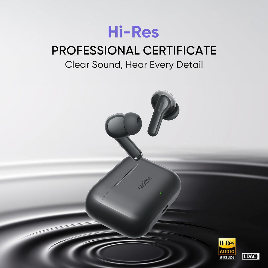 Realme Buds T200 True Wireless Earbuds With ANC, 12.4mm Dynamic Bass Drivers