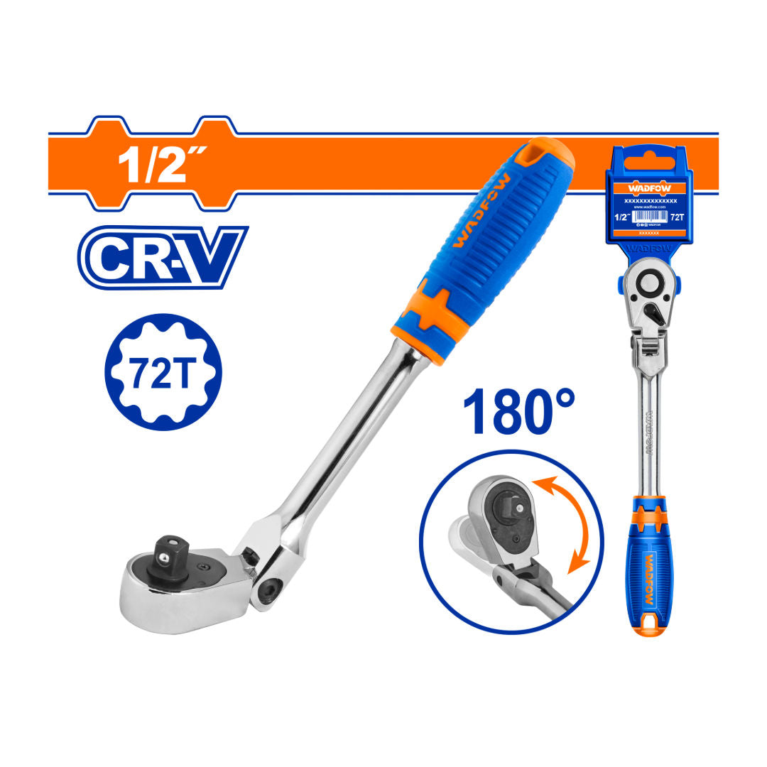 WADFOW 1/2" Flex-Head Ratchet
