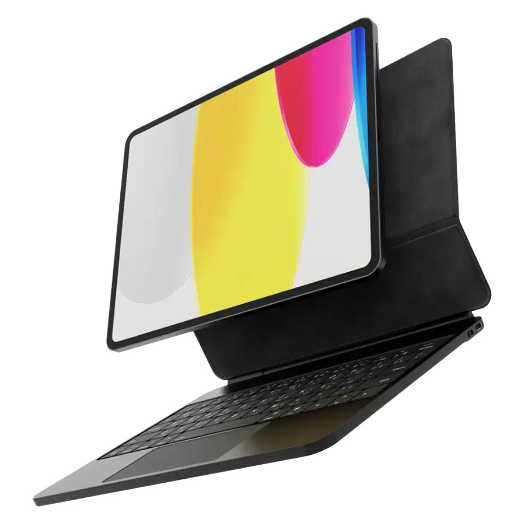 Powerology Smartcase Pro+ Wireless Keyboard Case for iPad 10th Gen, Black