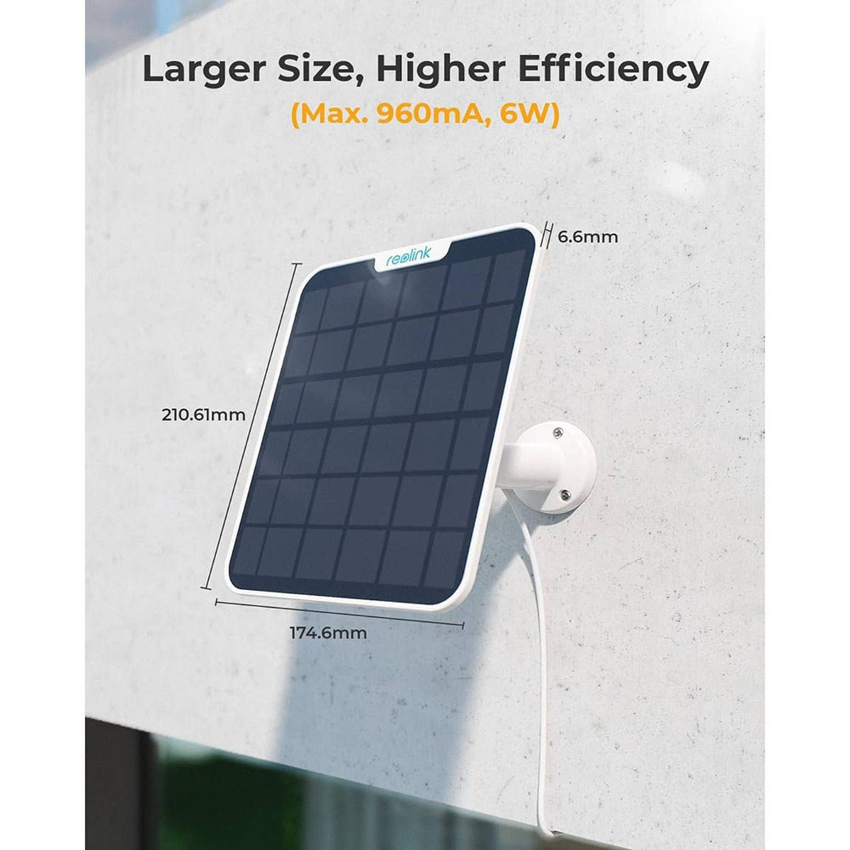 Reolink Solar Panel 6W for Outdoor Battery-Powered Cameras, SP2-W