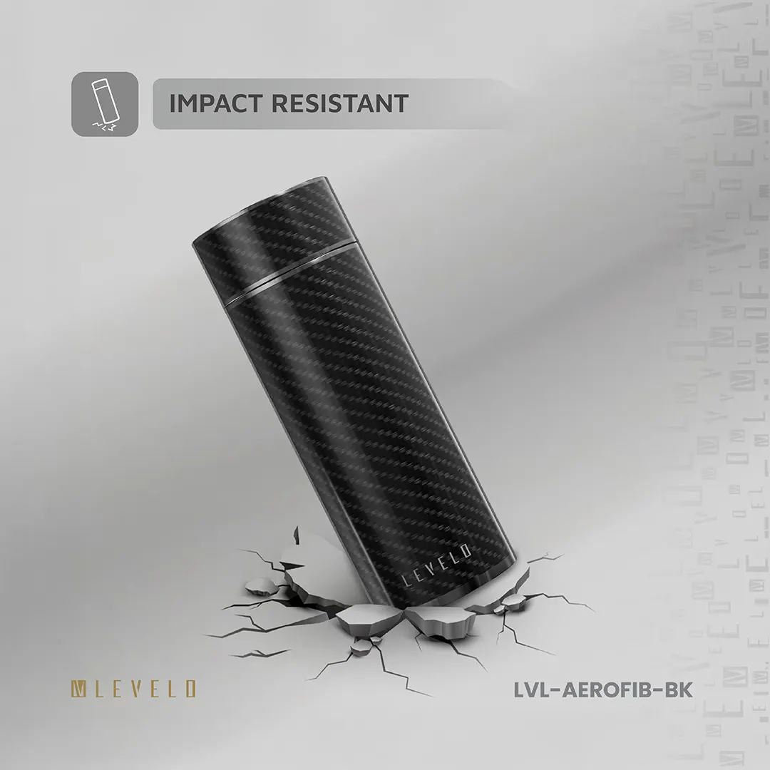 Levelo AeroFiber 350ML Carbon Fiber Bottle, Black