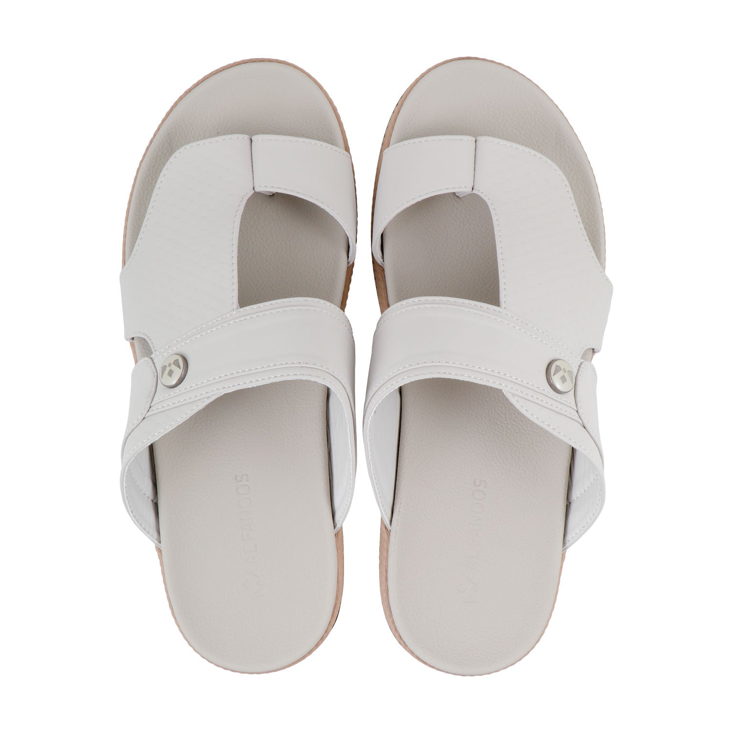 AL FANOOS AF-909 Men's Arabic Style Sandals with PU Leather Upper, EVA Cushioning & TPR Sole