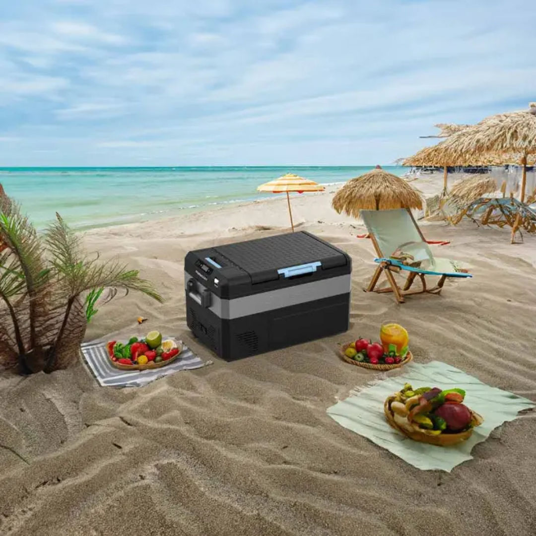 Powerology Portable Fridge 55L with APP, Black